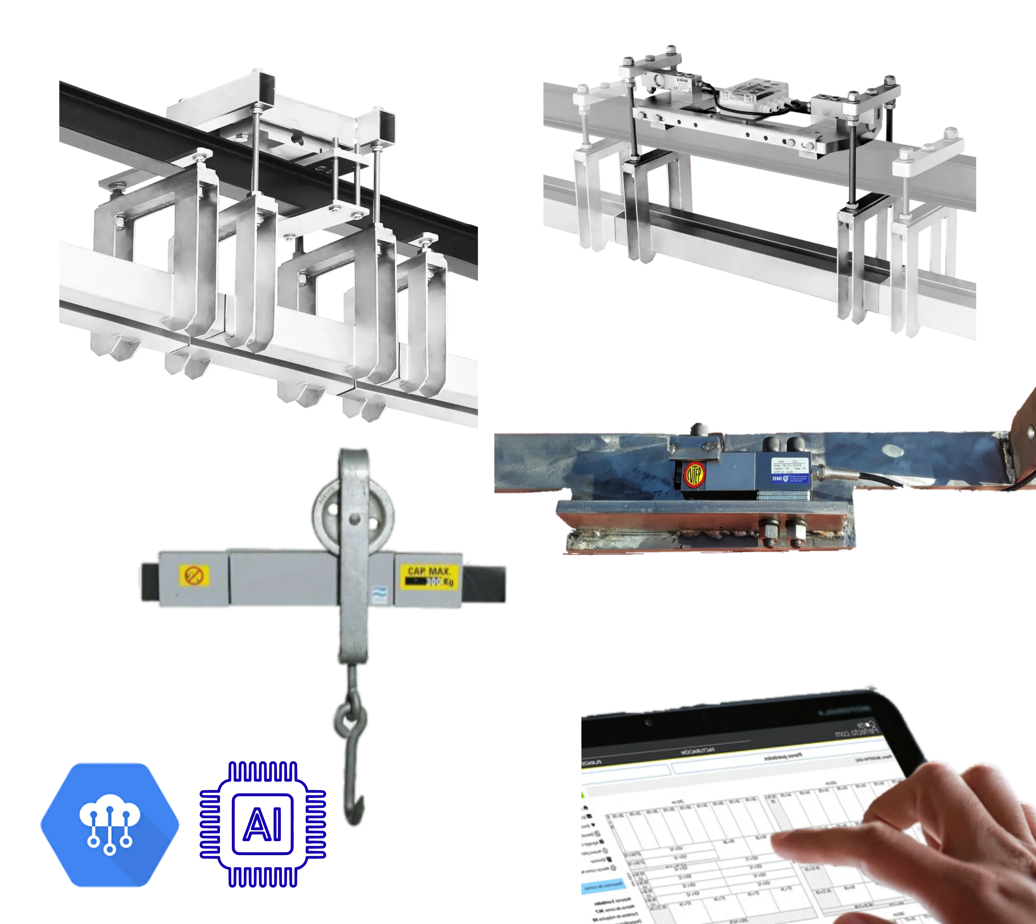 balanzas rieles para matadero lista para instalar
